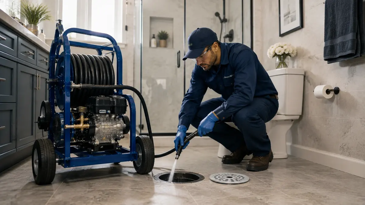 Bathroom Drain Hydro Jetting in Newbury Park