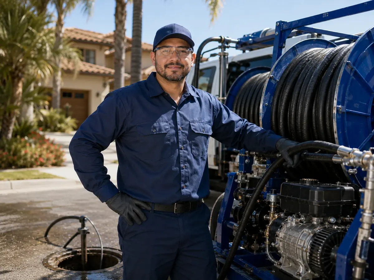 Hydro jet sewer cleaning in Newbury Park