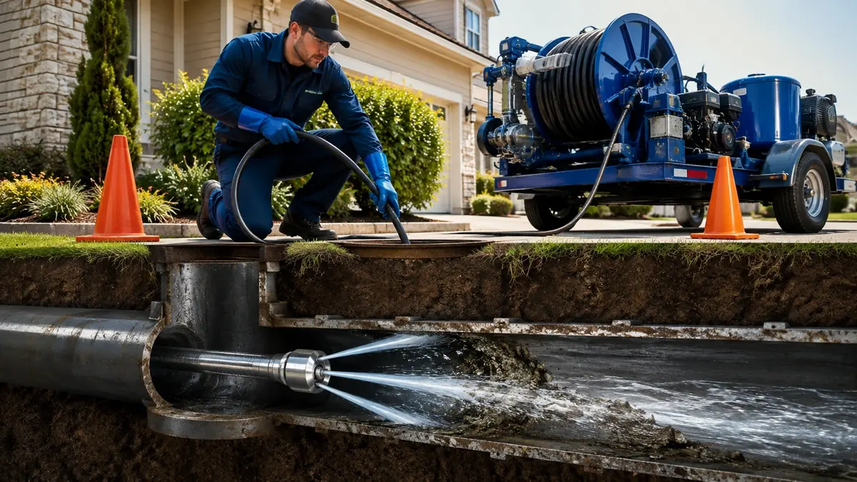 Main Sewer Line Hydro Jet Cleaning in Newbury Park